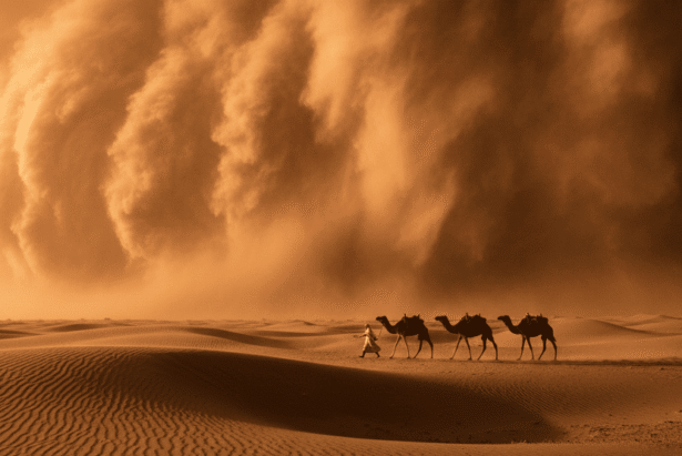 Suasana panas gurun pasir